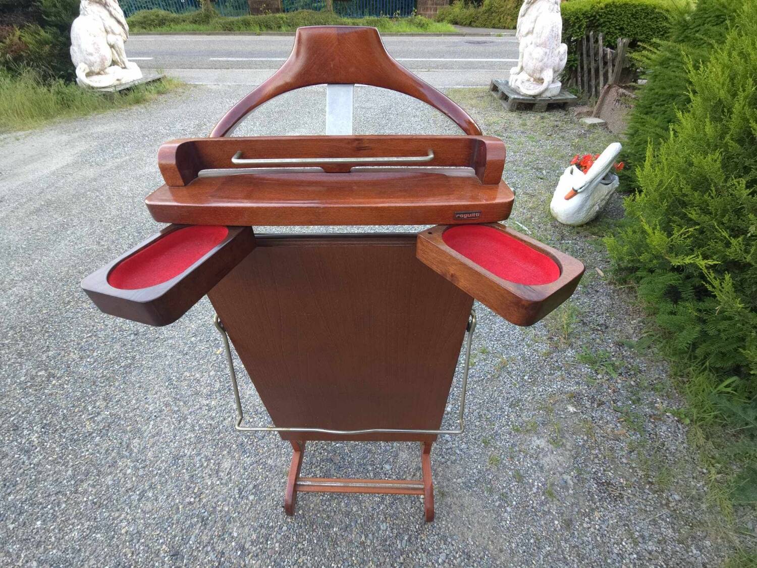 Valet de chambre vintage bois de noyer années 50-60