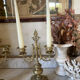 Pair of gilded bronze candlesticks in the Napoleon III style.