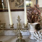Pair of gilded bronze candlesticks in the Napoleon III style.