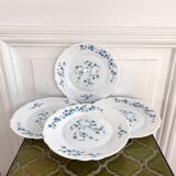Arcopal forget-me-not flower dessert plates