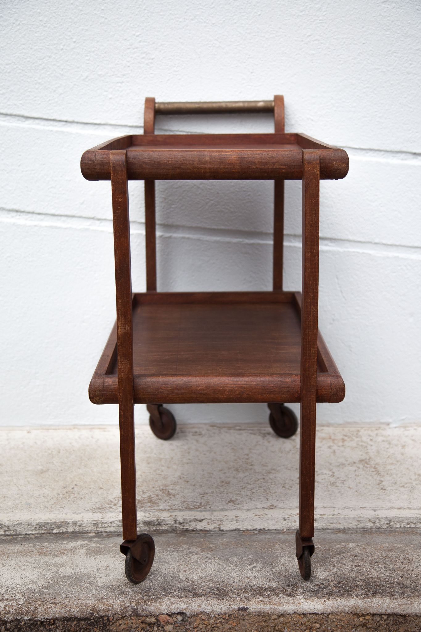 Vintage wood dessert, roller bar, roller table, servant, vintage wood dessert table