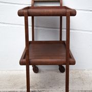 Vintage wood dessert, roller bar, roller table, servant, vintage wood dessert table