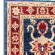 Tapis de couloir/escalier traditionnel en laine, noué à la main, motif floral bleu, 78 x 386 cm