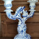 Delft swallow earthenware candlestick early 20th century