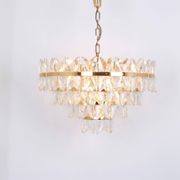 Chandelier Kalmar 'Corina', gilded brass and glass, Austria, 1970.