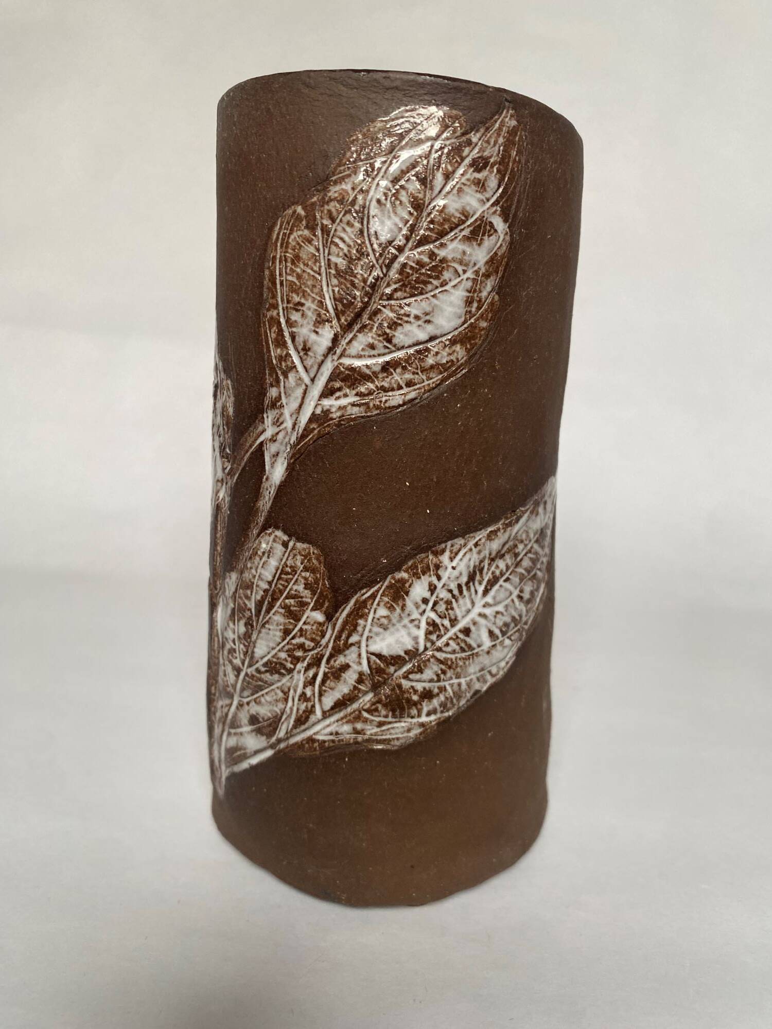 Vintage signed terracotta vase