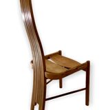 Vintage chairs in curved solid oak, c.1970, set of 4