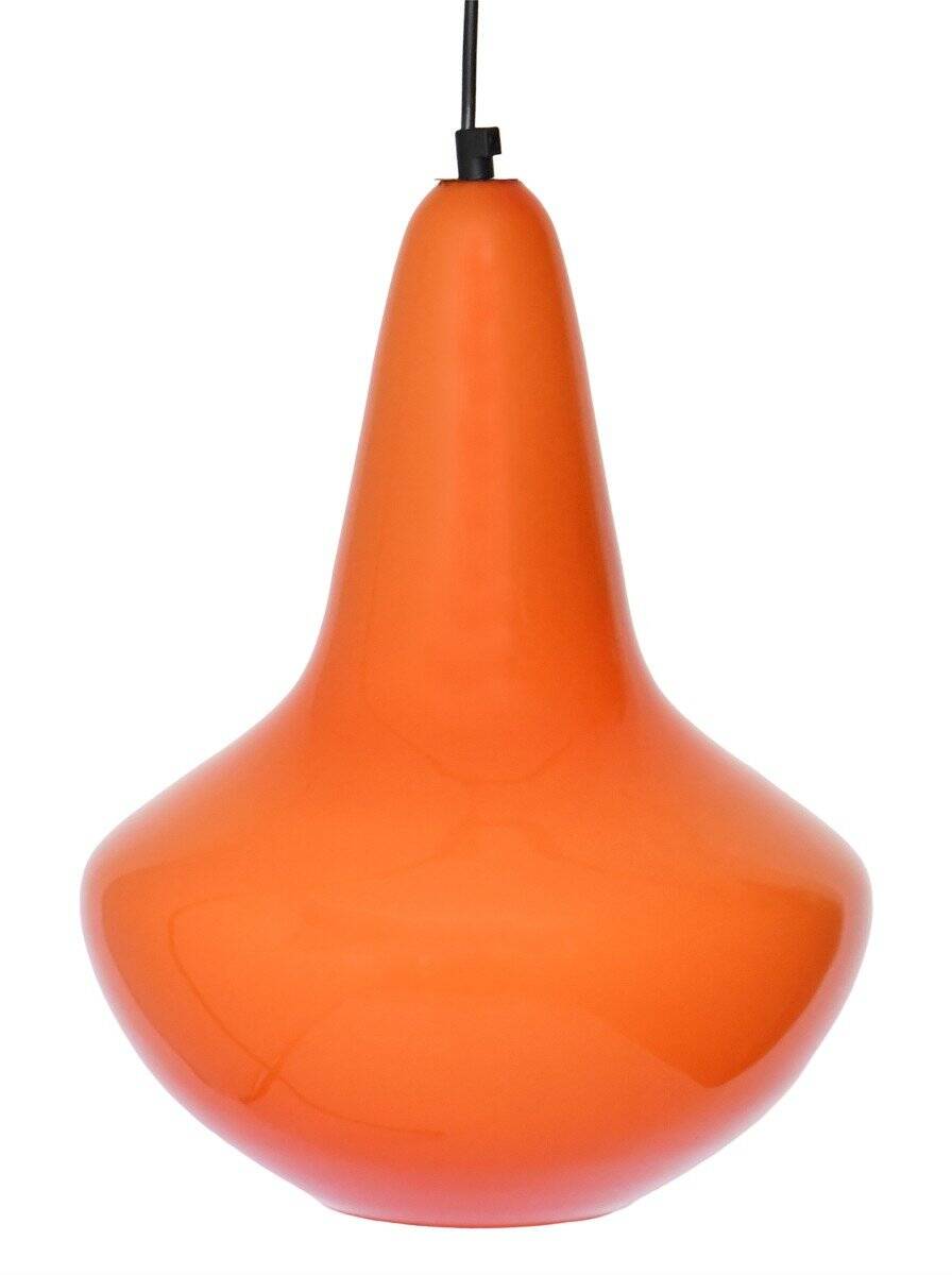 Suspension en opaline orange, années 1960