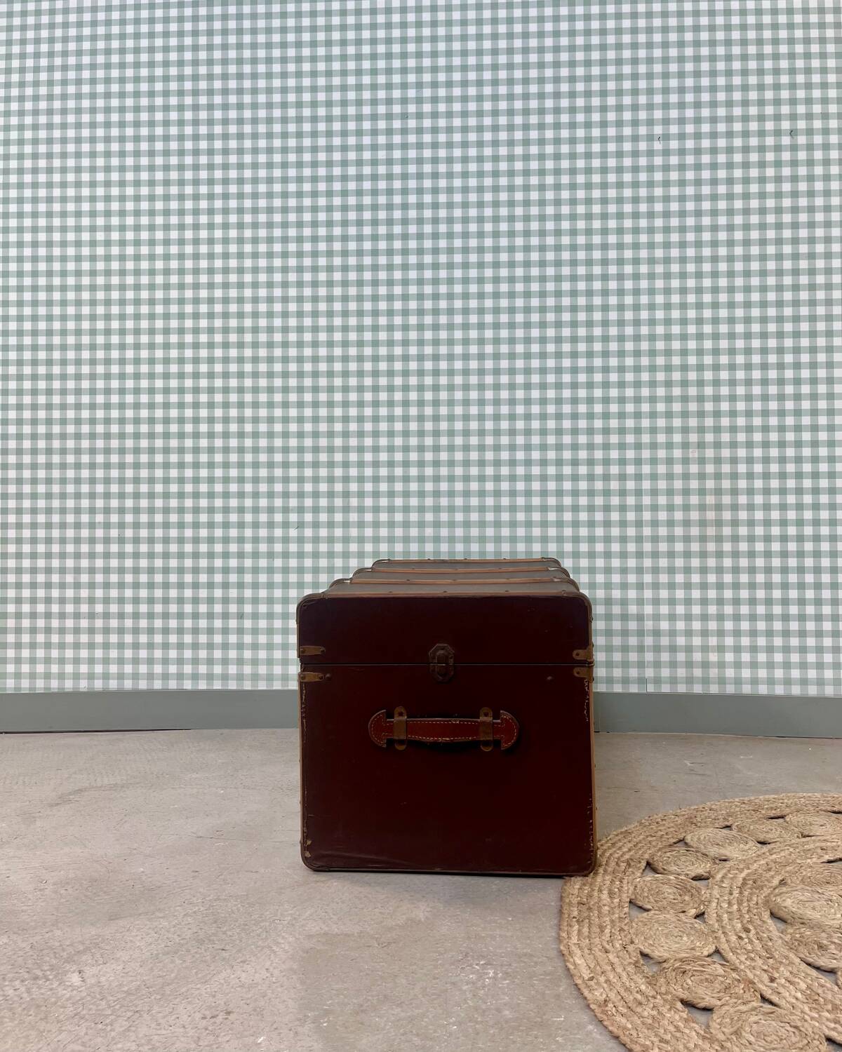 Circled travel trunk