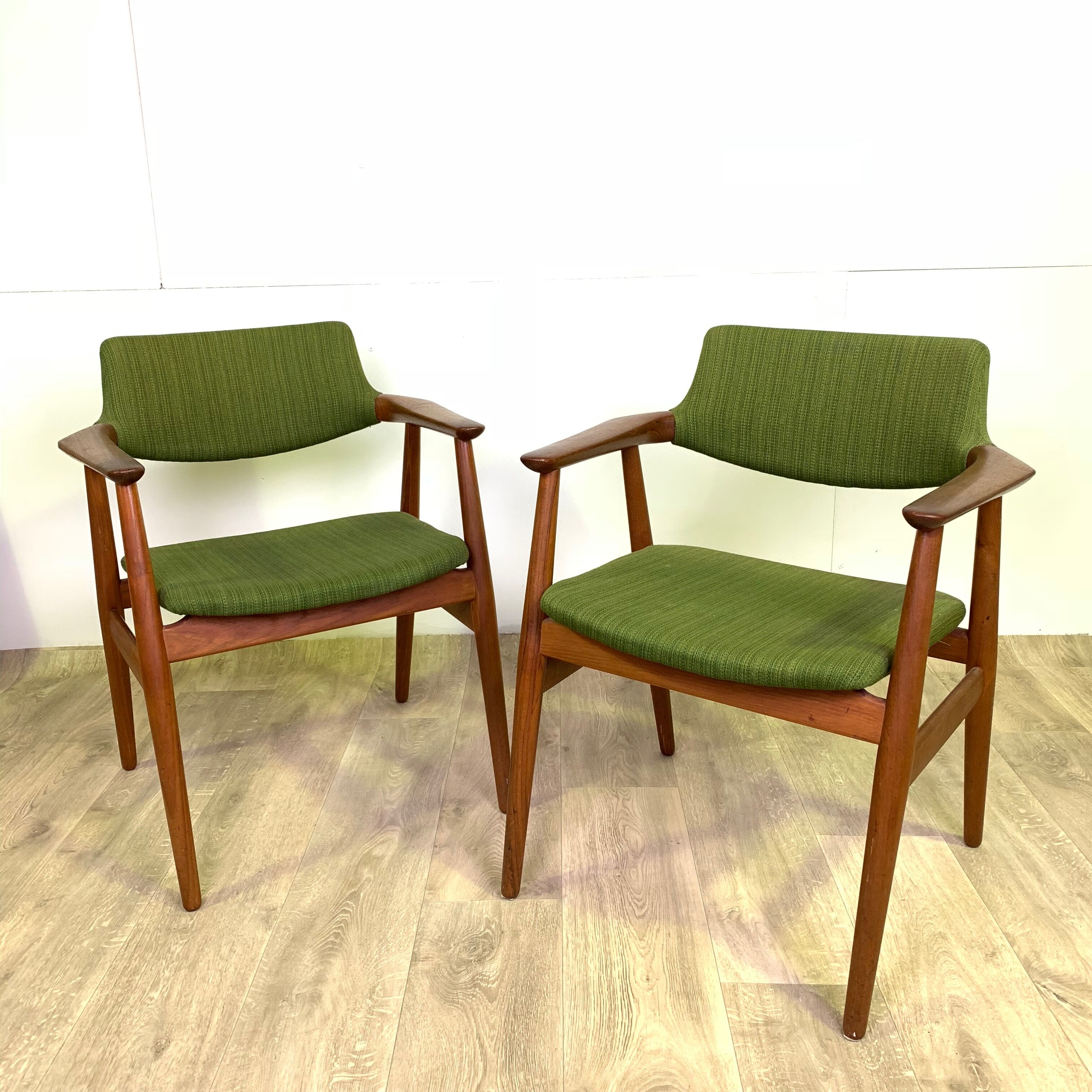 Pair of GM11 Sven Aage Eriksen 60s Danish armchairs
