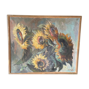 Les tournesols ”Huile - toile