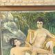 Painting on Art Deco isorel "Les Baigneuses"