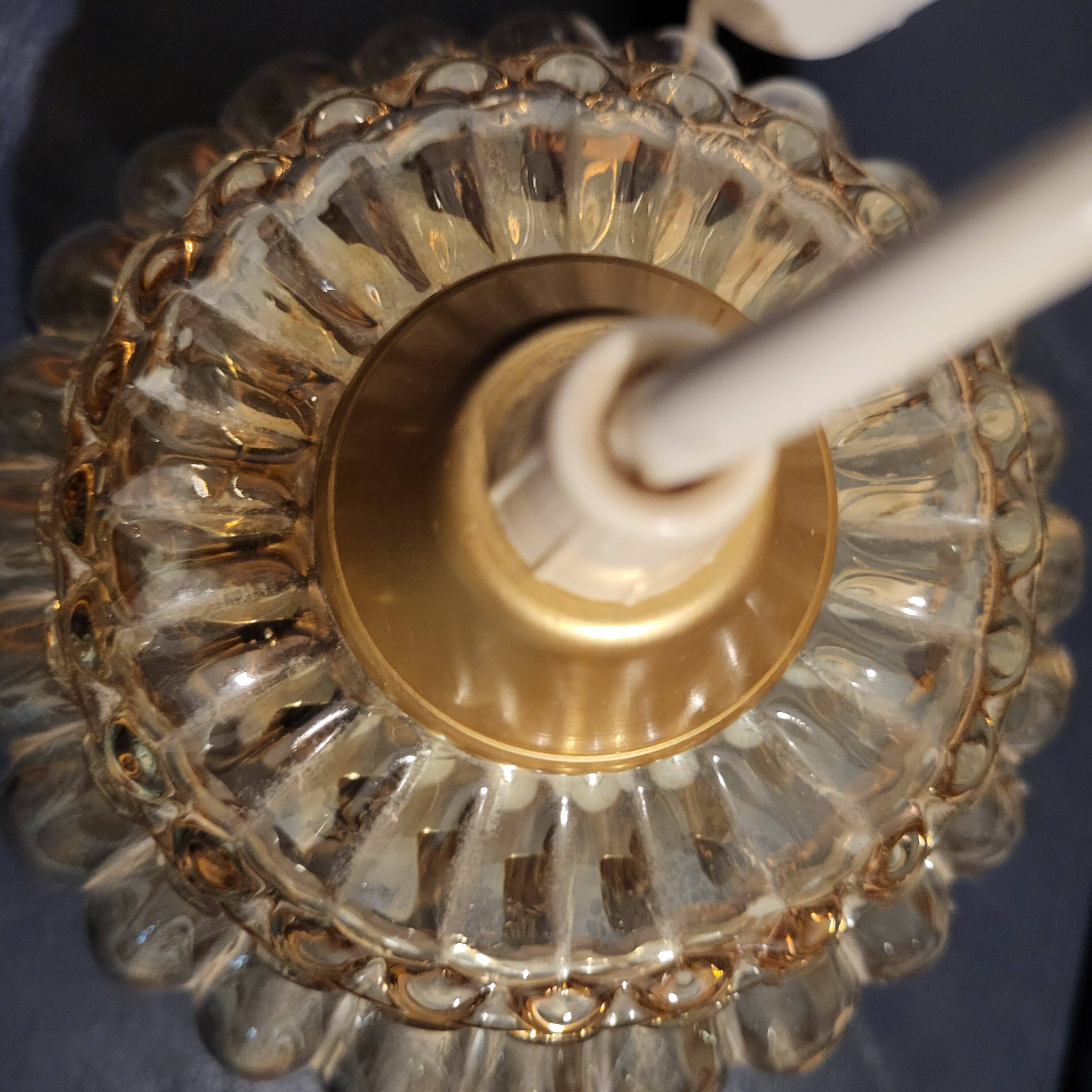 amber space age globe suspension, 1970