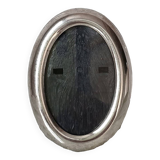 Miniature oval frame in silver metal