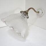 Holophane brass and porcelain glass