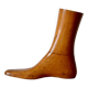 Old varnished wooden shoe mold - right foot