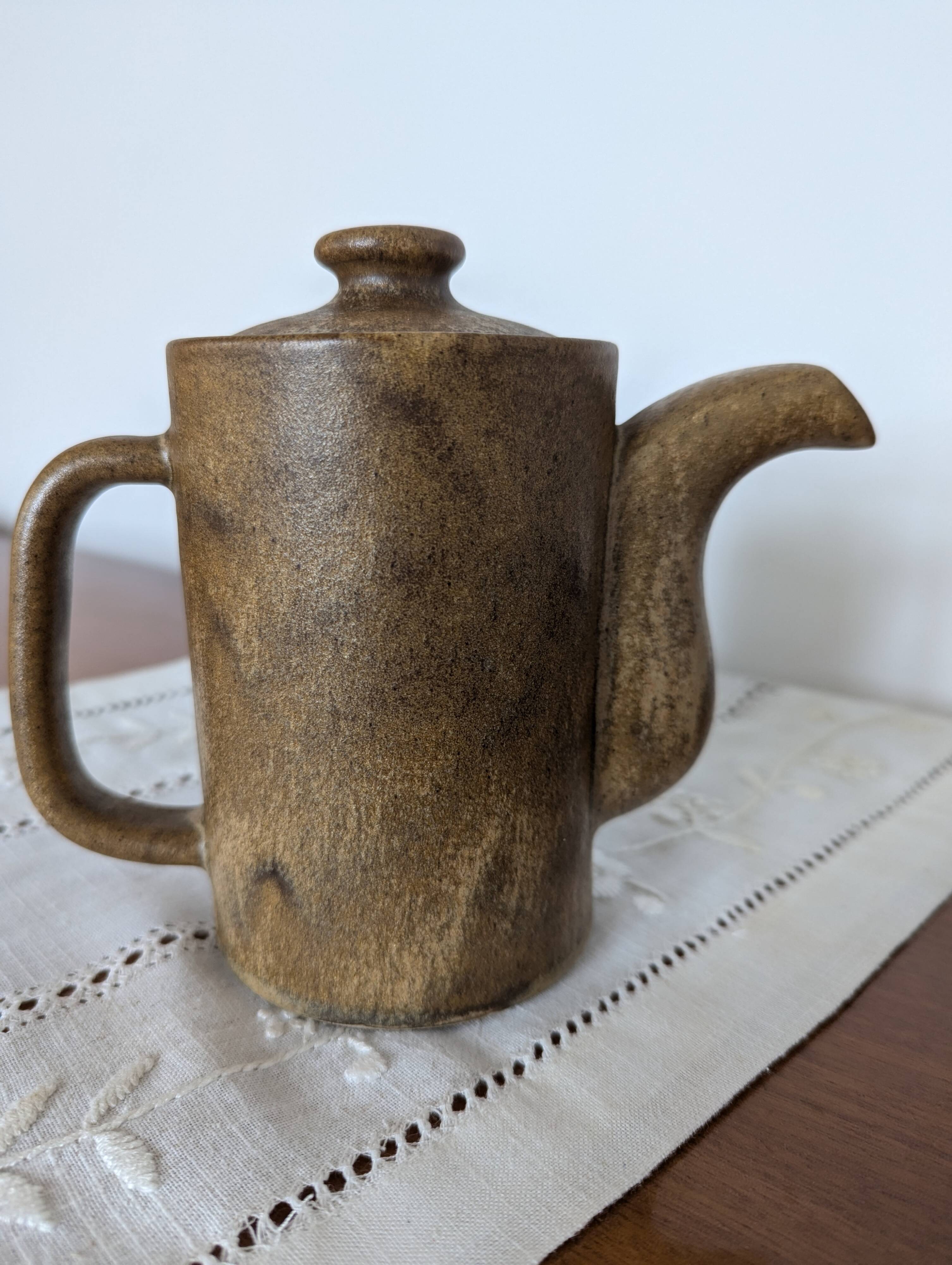 Vintage stoneware coffee pot
