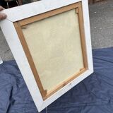 Painting, Basque house with green shutters