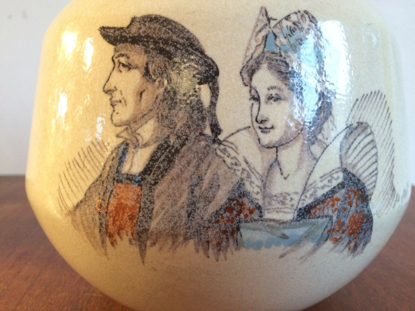 Ball vase in enamelled earthenware Cazalas signed design 30s - 40s