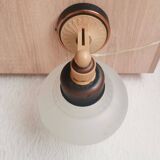 Eastern European mid century hand-blown glass wall sconce lamp 1970s