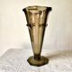 Vase cornet 1930 Art Deco verre fumé