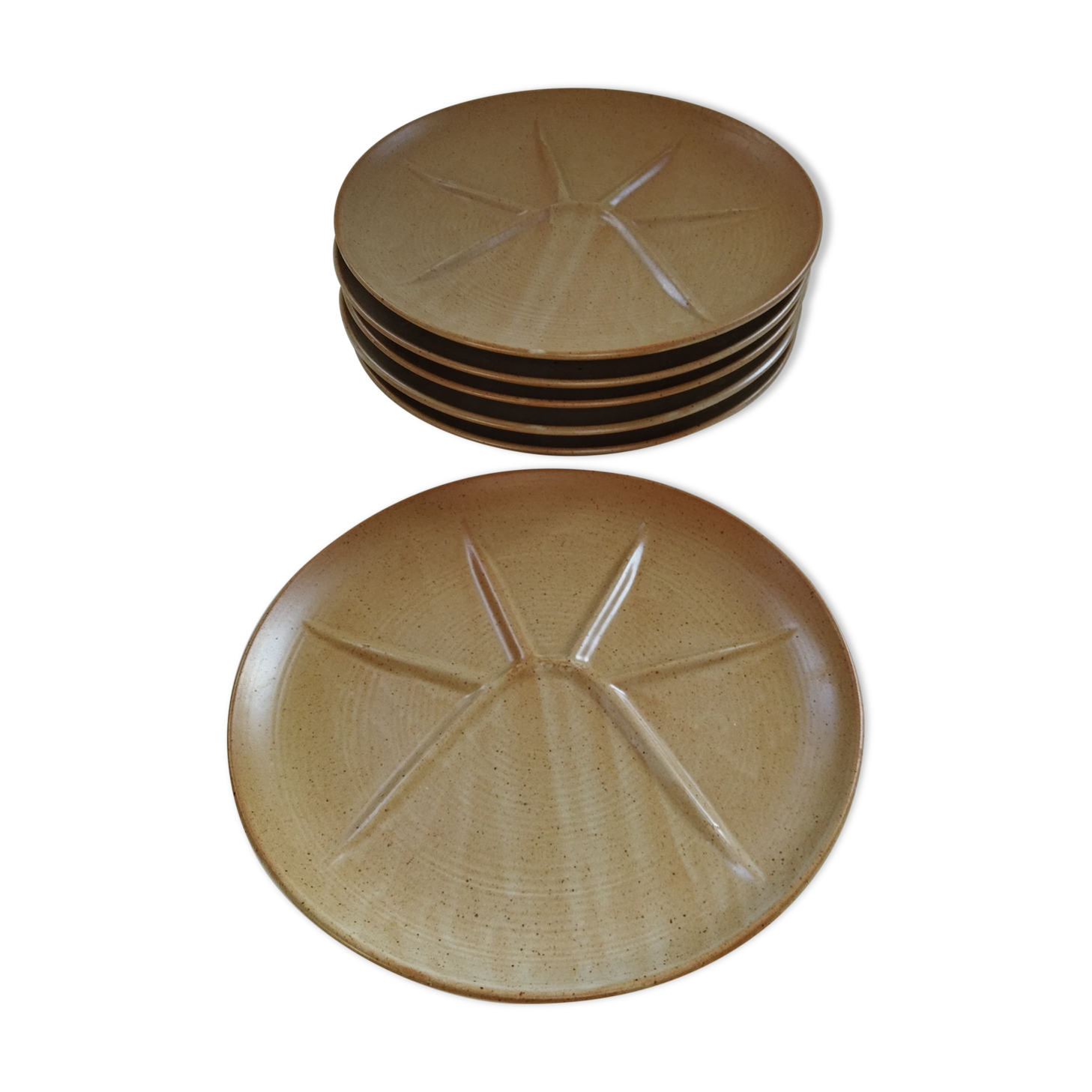 Six Village CNP stoneware plates