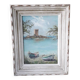 Tableau, huile sur toile marine