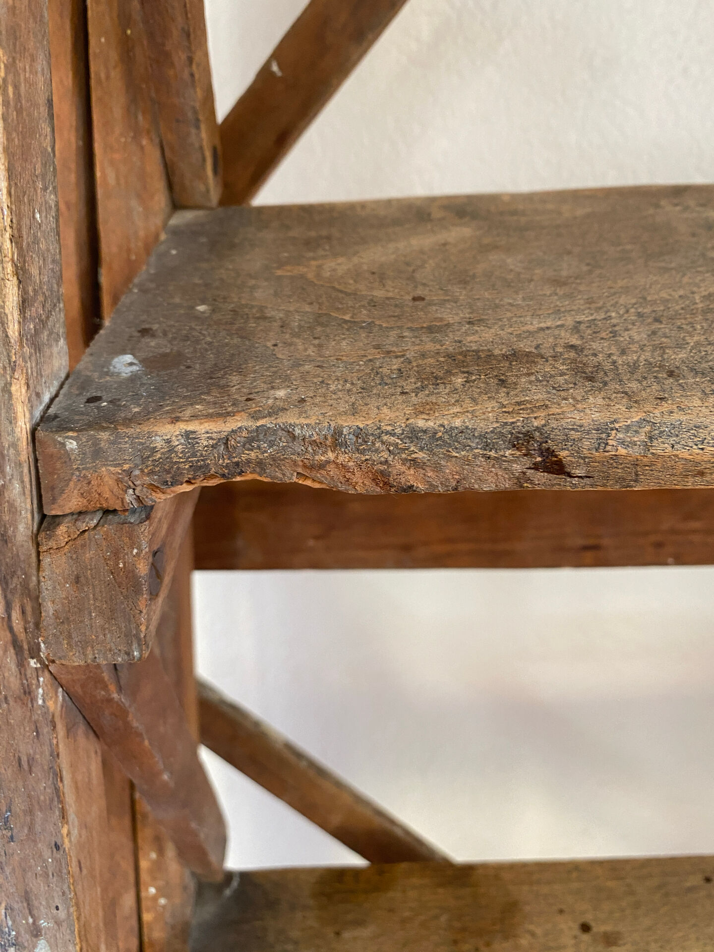 Wooden painter's step ladder