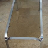 Chrome coffee table and smoked glass