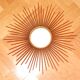 vintage gold metal sun mirror