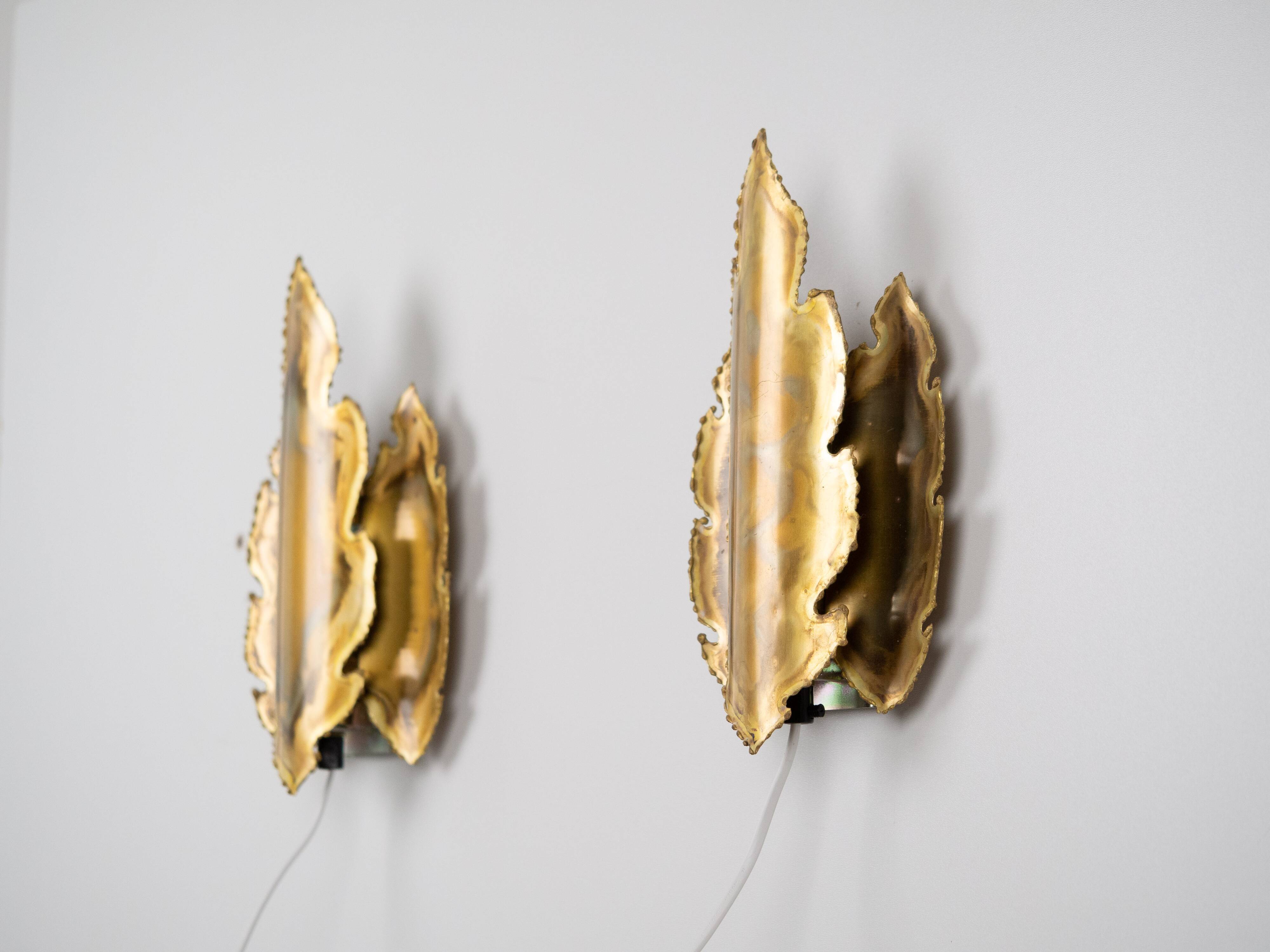 Pair of 2 vintage Holm Sorensen wall sconces from the 1960s.