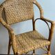 Chaise haute rotin