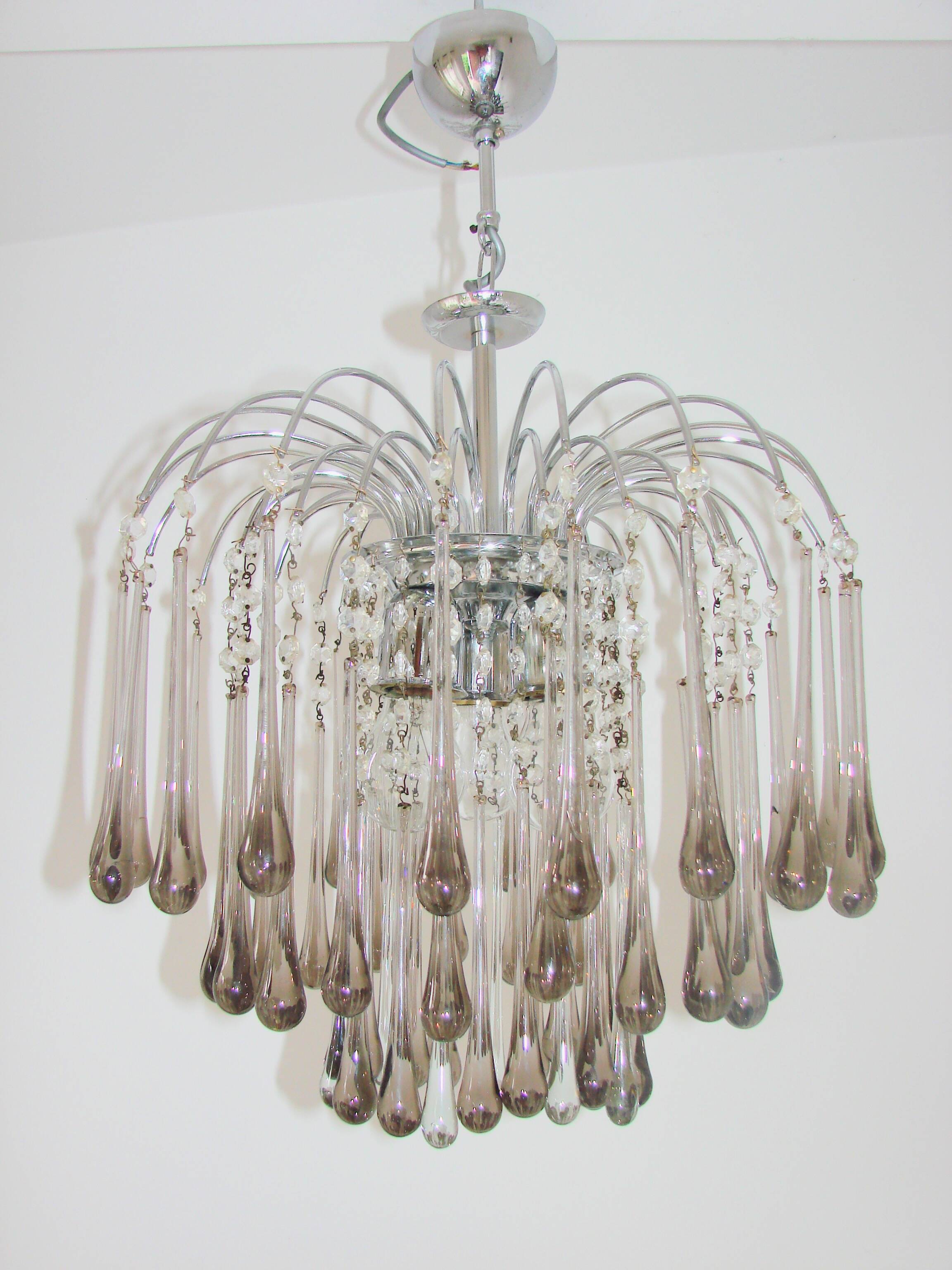 An original Paolo Venini Murano chandelier, Italy, 1970s.