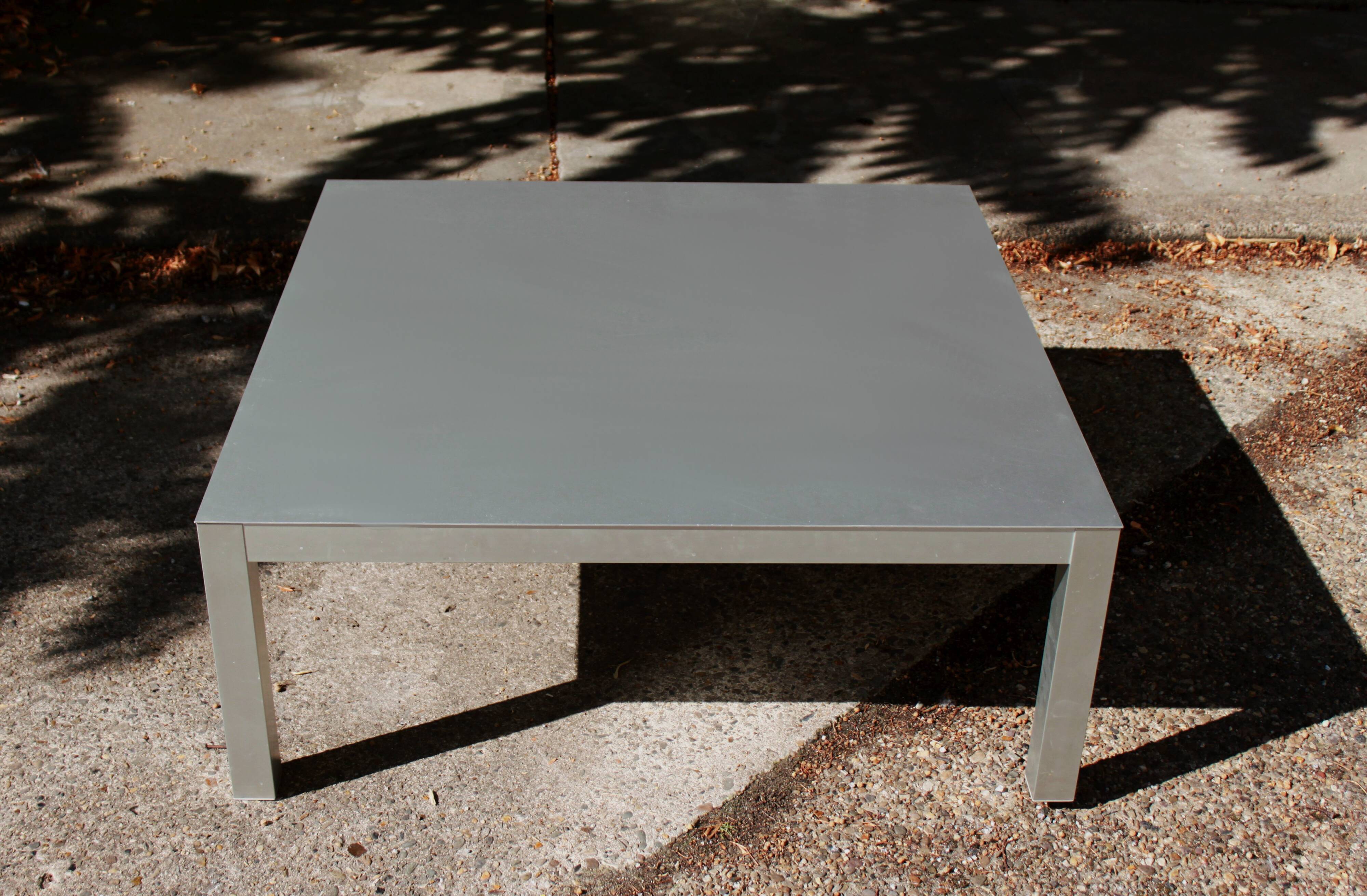 Aluminum coffee table, MDF Italia.