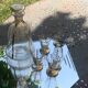 Service a liqueur compose d une carafe et de 4 petits verres à liserés dore