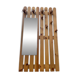 Pine mirror coat rack 1980
