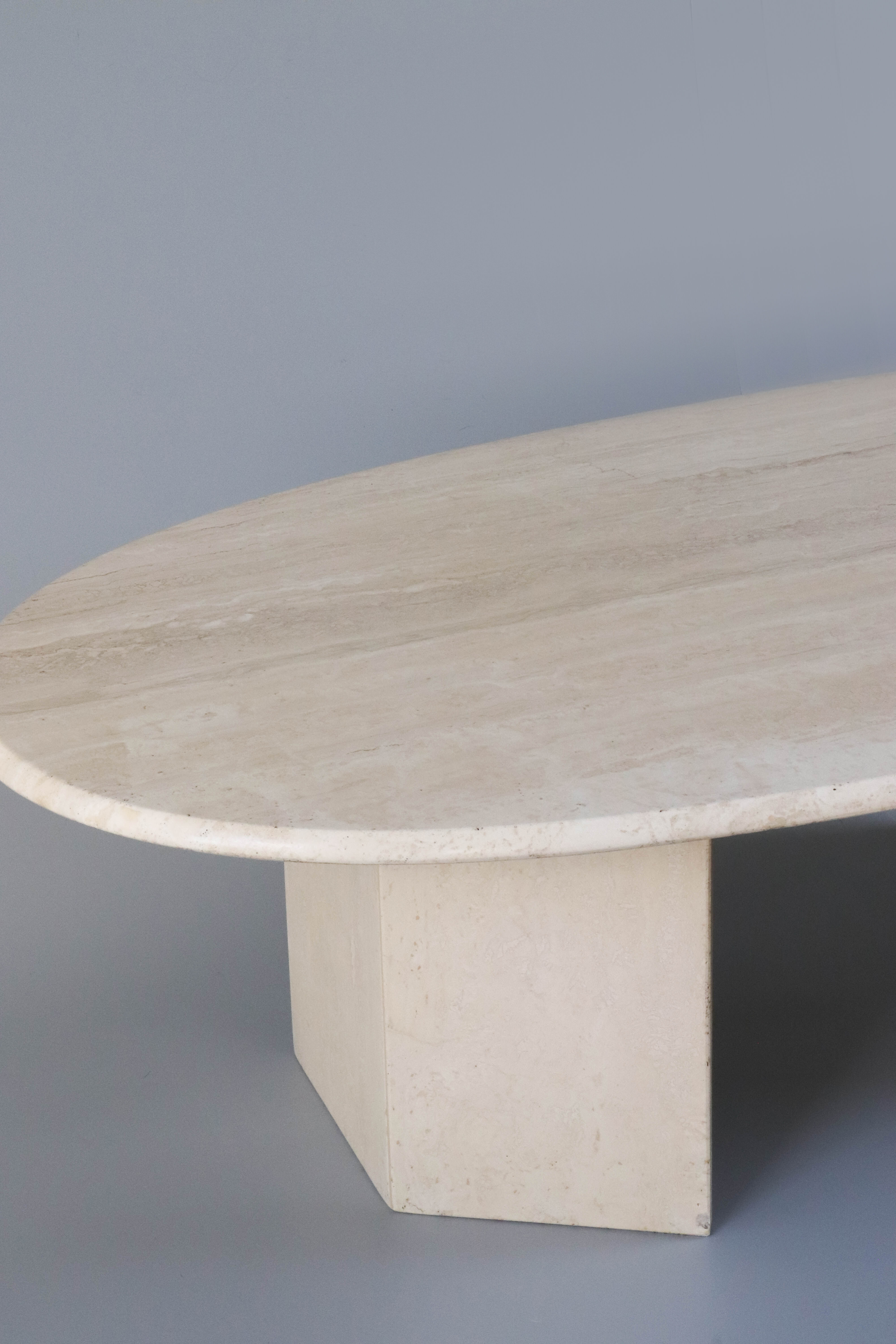 Table basse en travertin vintage