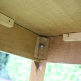 Pretty glass pine table, vintage