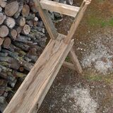 Pair of oak farmhouse benches 228 cm