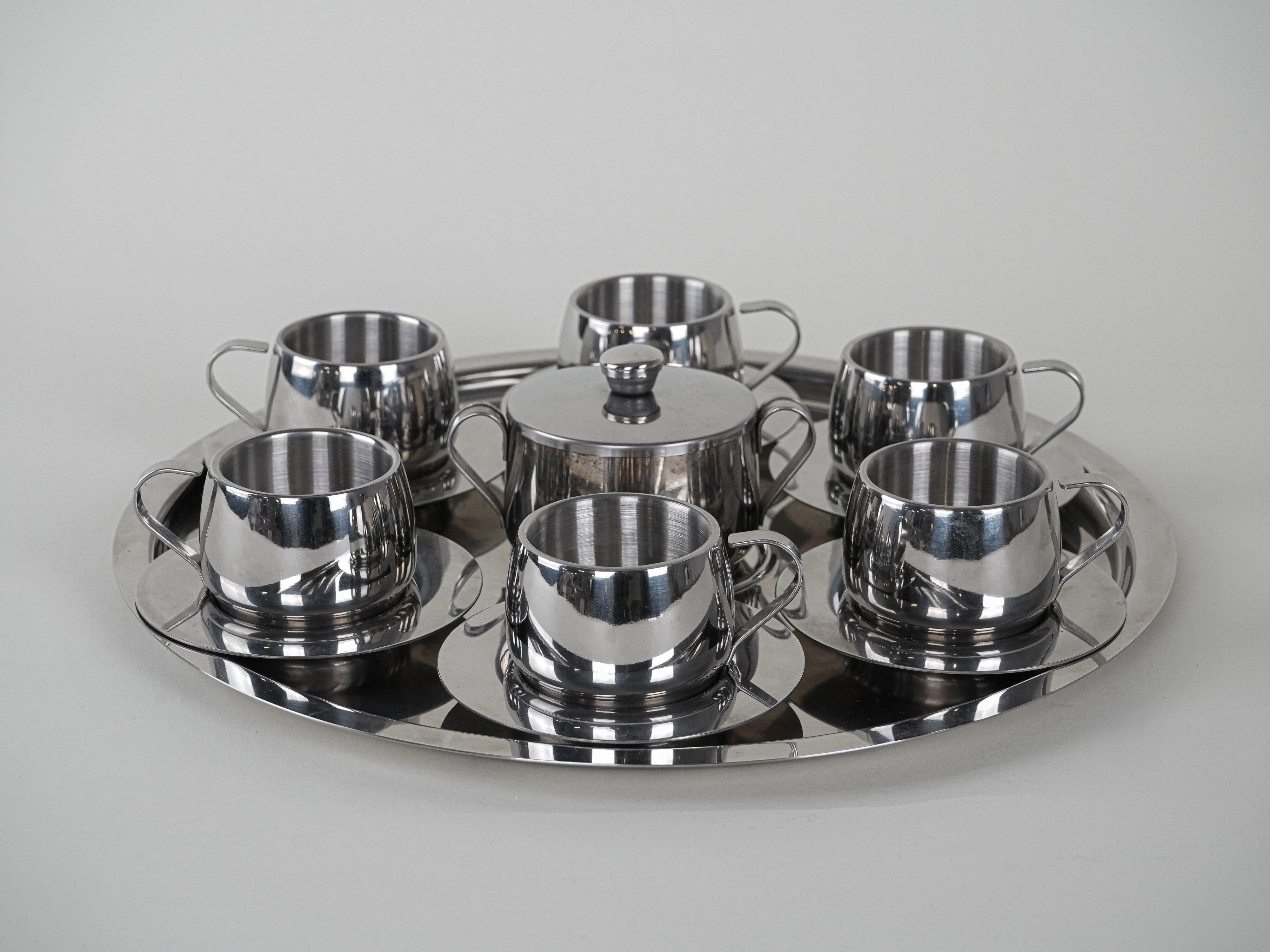 Coffee set, Italian design, 1980s, manufactured in Italy