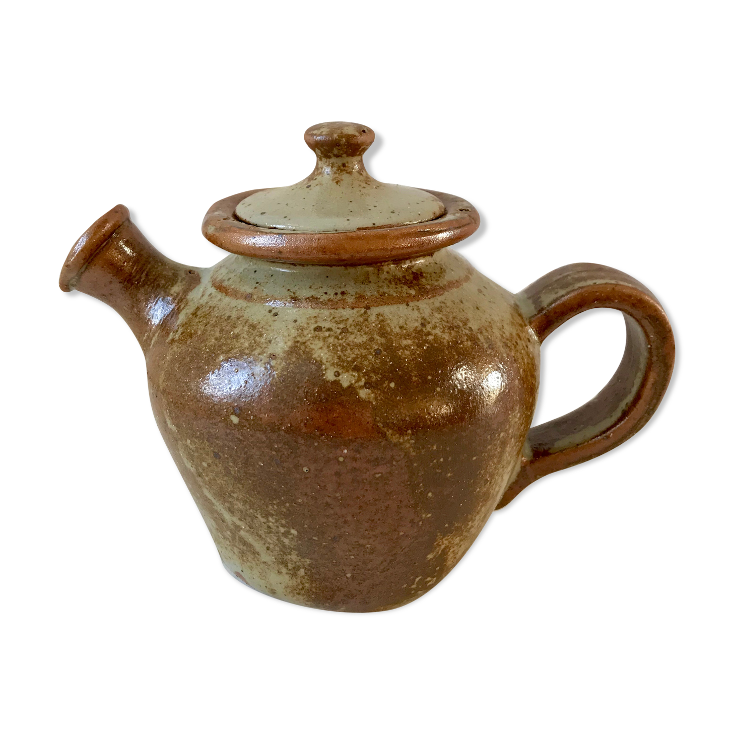 Vintage sandstone teapot 70s