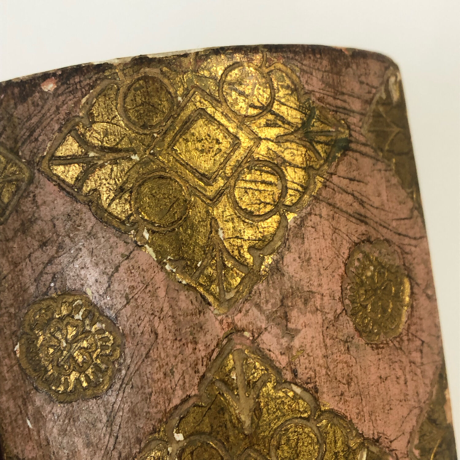 Florentine vintage box, pink and gold