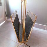 Perforated metal magazine rack, 1950