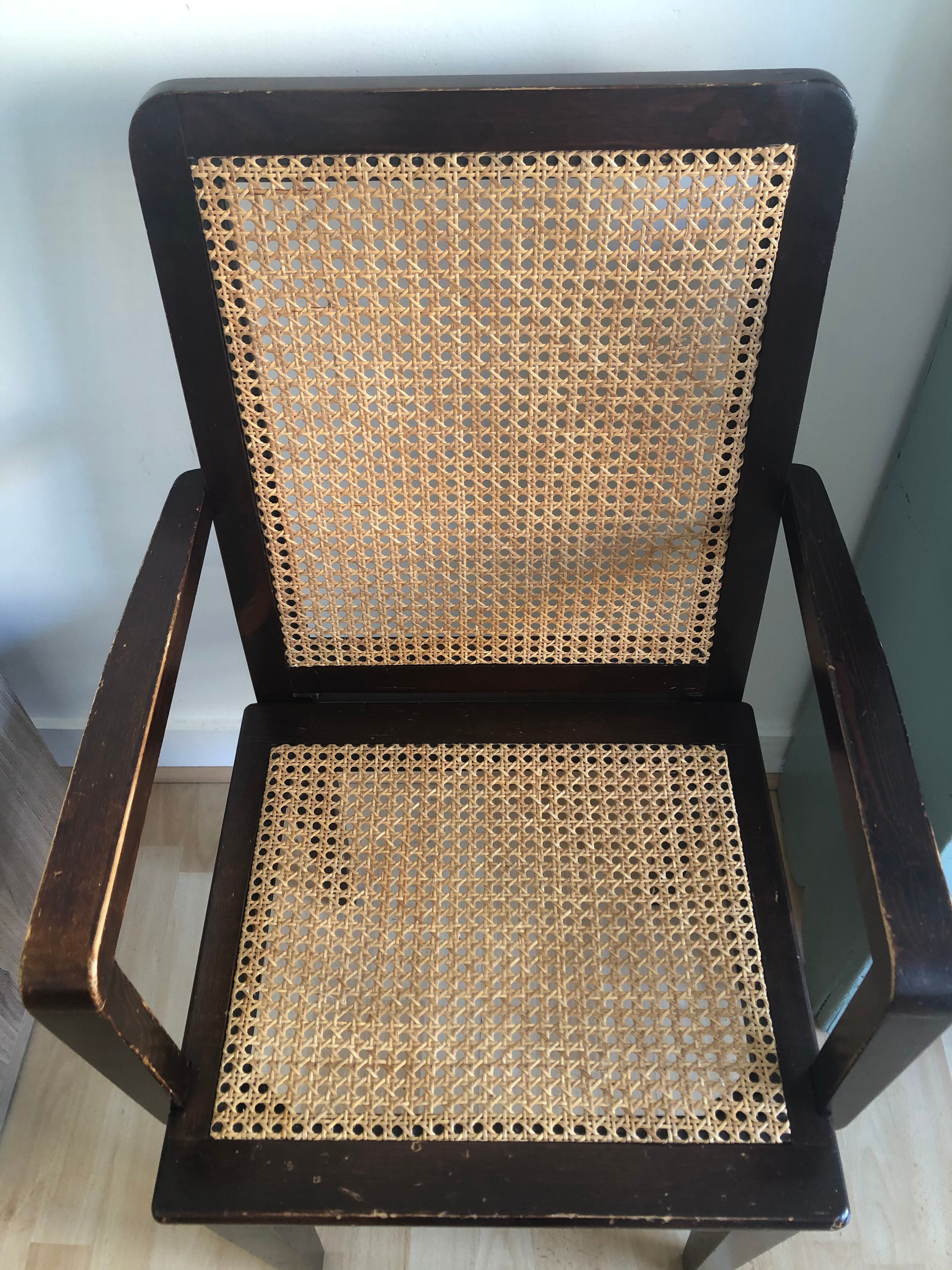 Fauteuil vintage cannage