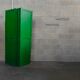 Bohemian wooden screen green bottle year 60s
