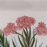 Trio of square Deruta plates signed MARI E.C., botanical decoration 962.21