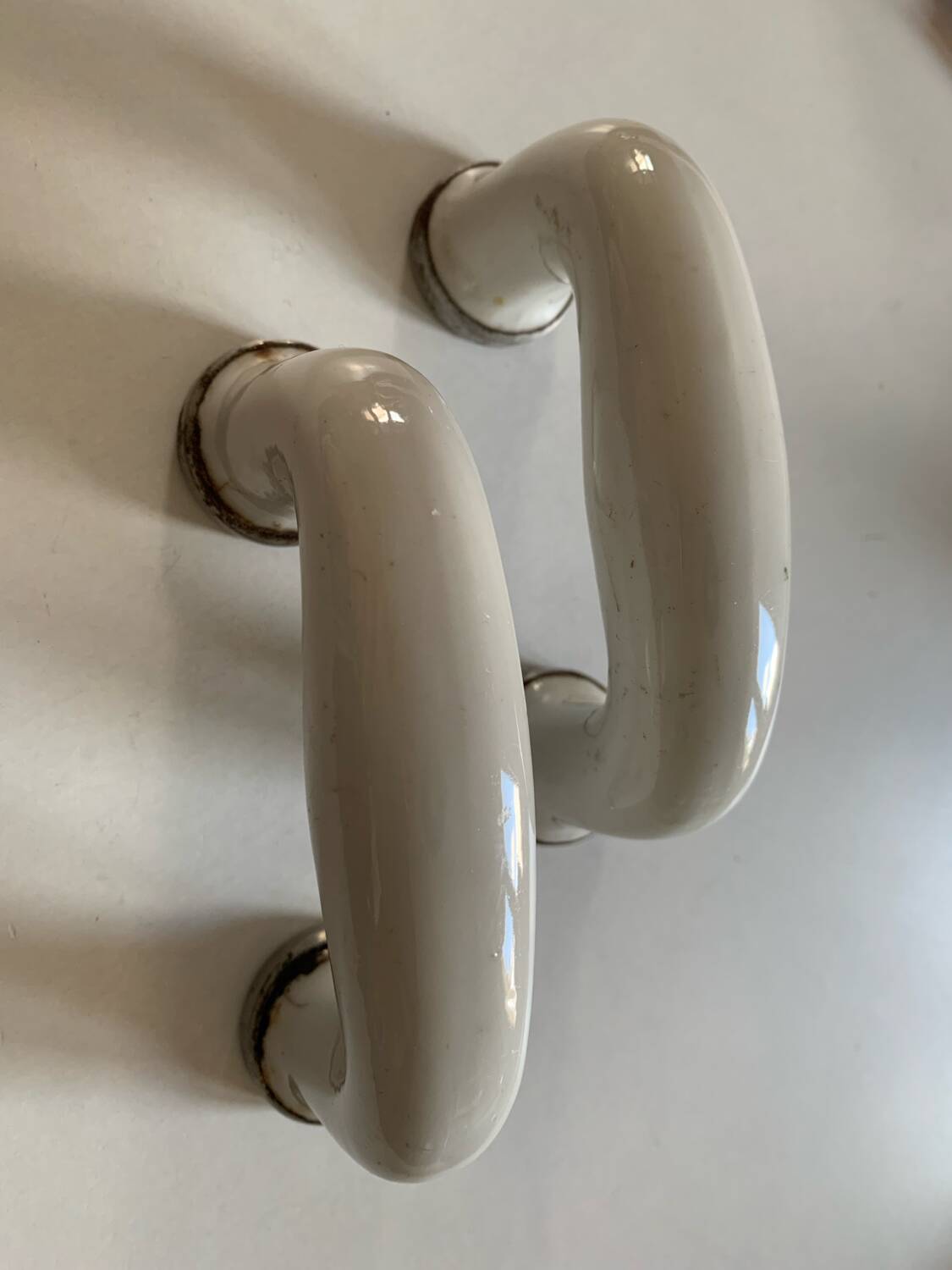 Pair of porcelain handles