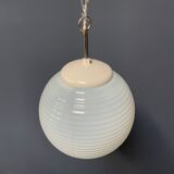 Mother of pearl opaline glass pendant lamps from the 1960s