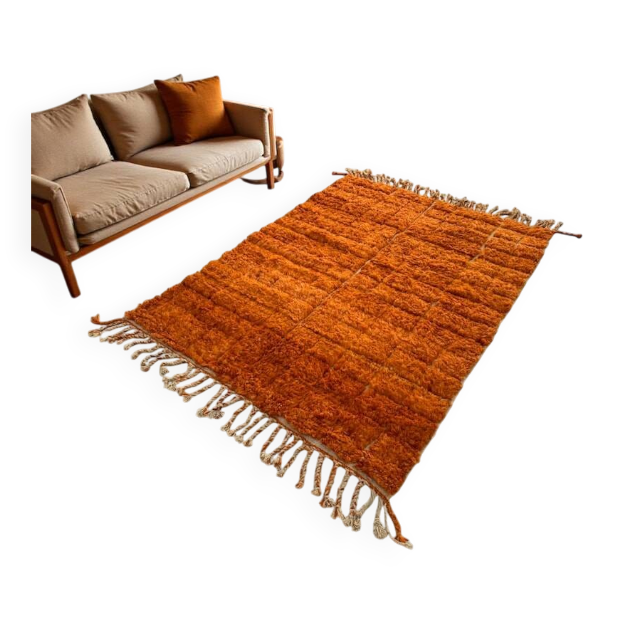 Mini tapis artisanal 100cm×200cm