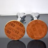 Pair of brutalist candlesticks by Art3, 1970